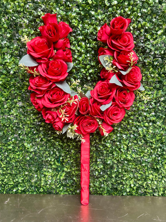 Horseshoe With Roses On A Stick