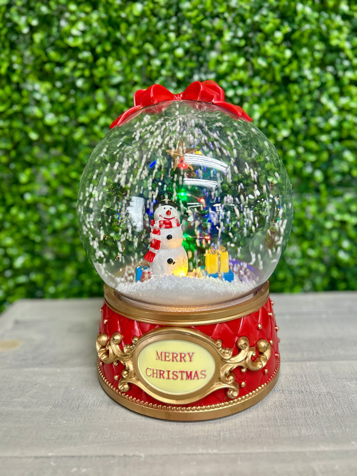 11.42 Inch Lighted Musical Globe With Moving Scene Two Styles