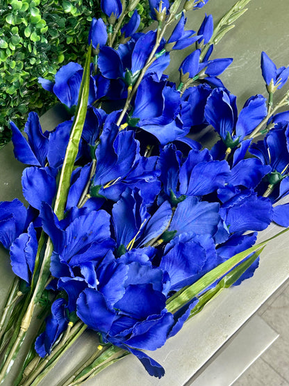 32 Inch Royal Blue Gladiolas Bush