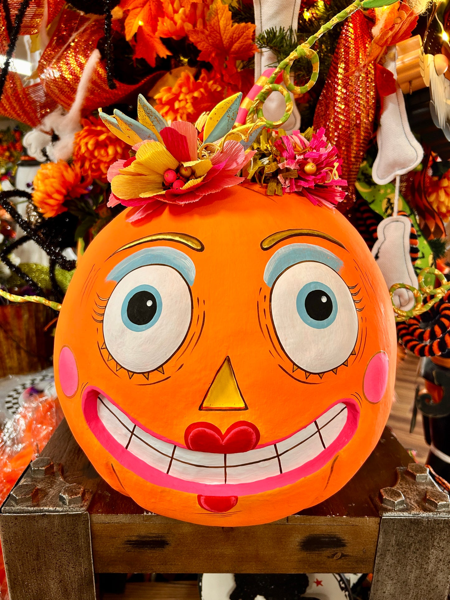 Bumpkin Betty Decorative Pumpkin