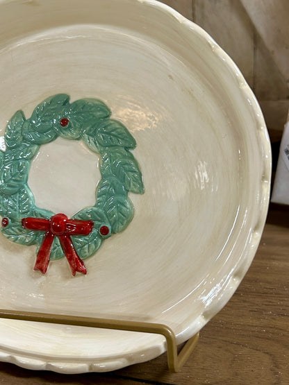 8 Inch Ceramic Wreath Platter