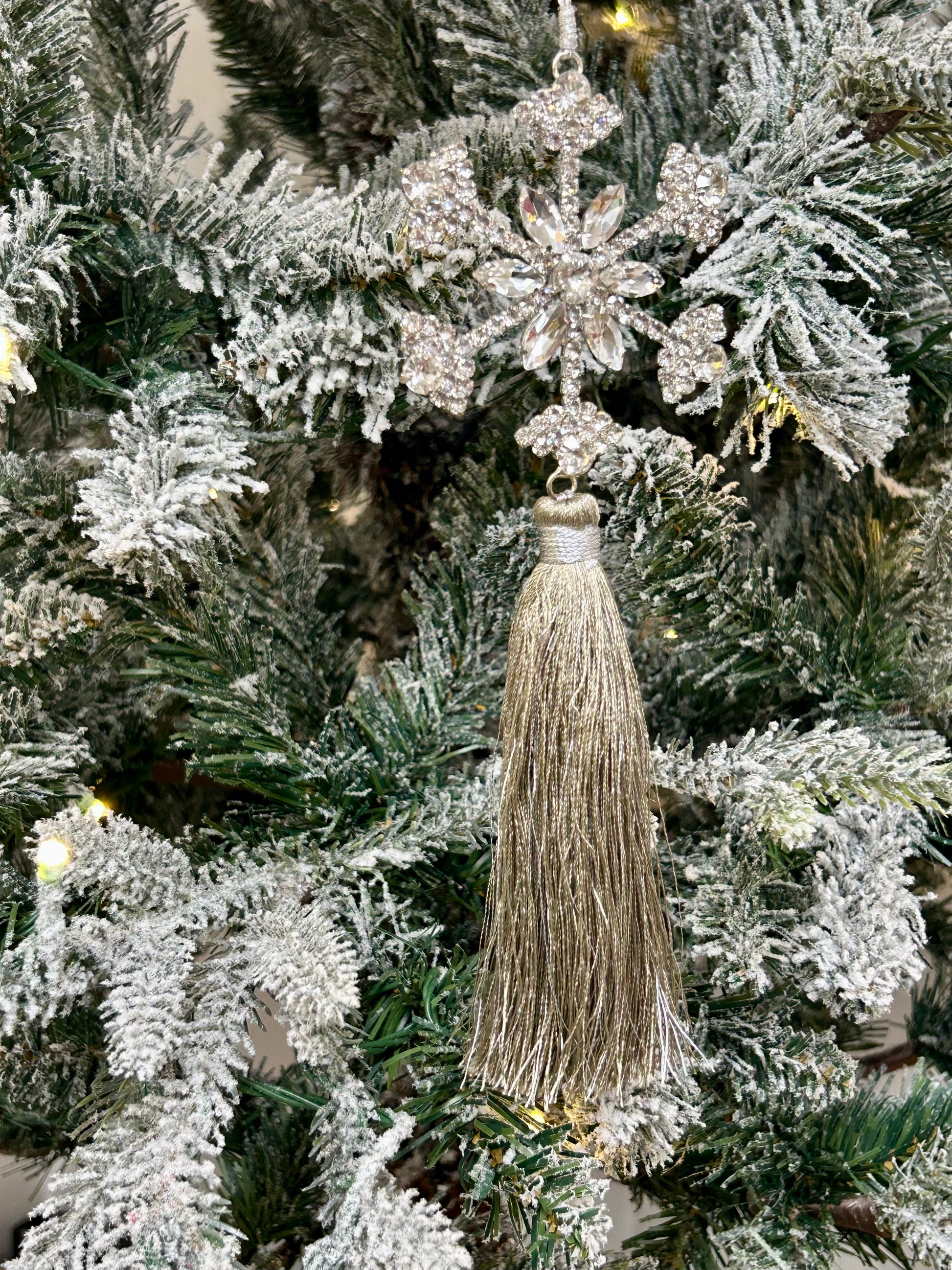 8in Snowflake 8 Inch Jewel Snowflake Tassel Ornament – TMIGifts