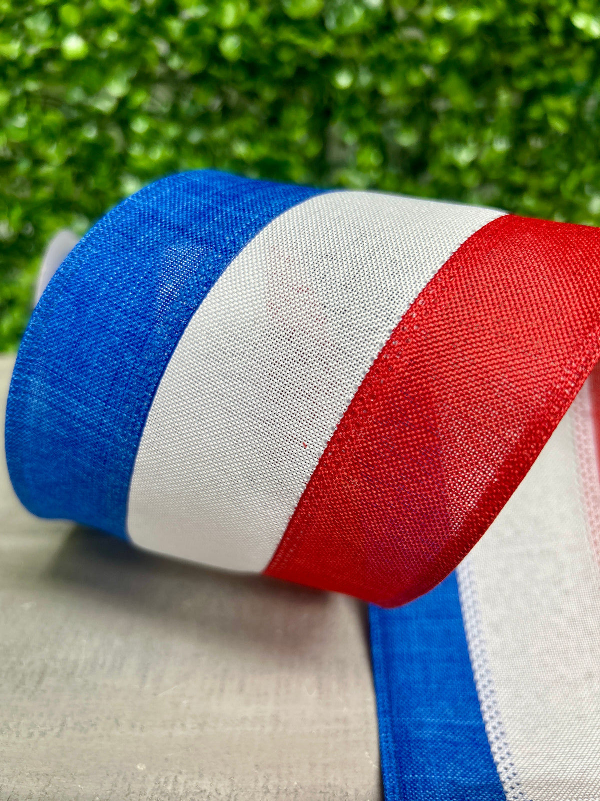 4 Inch By 10 Yard Red White And Blue Royal Burlap Ribbon