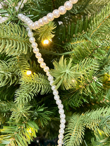 94 Inch Faux Pearl Bead Wired Garland