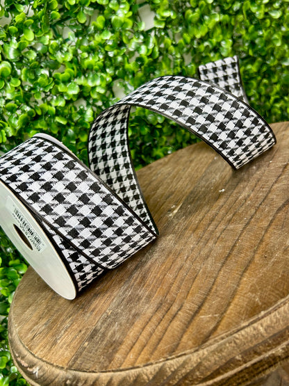 1.5 Inch By 10 Yard Large Houndstooth Ribbon