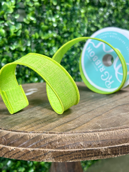 7/8 Inch Lime Green Royal Burlap