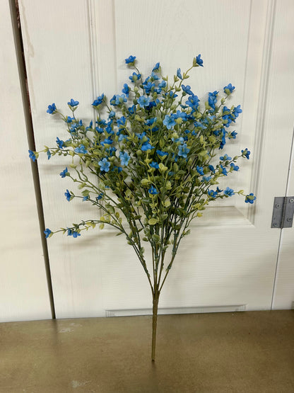 19.5 Inch Blue Wax Flower Bush