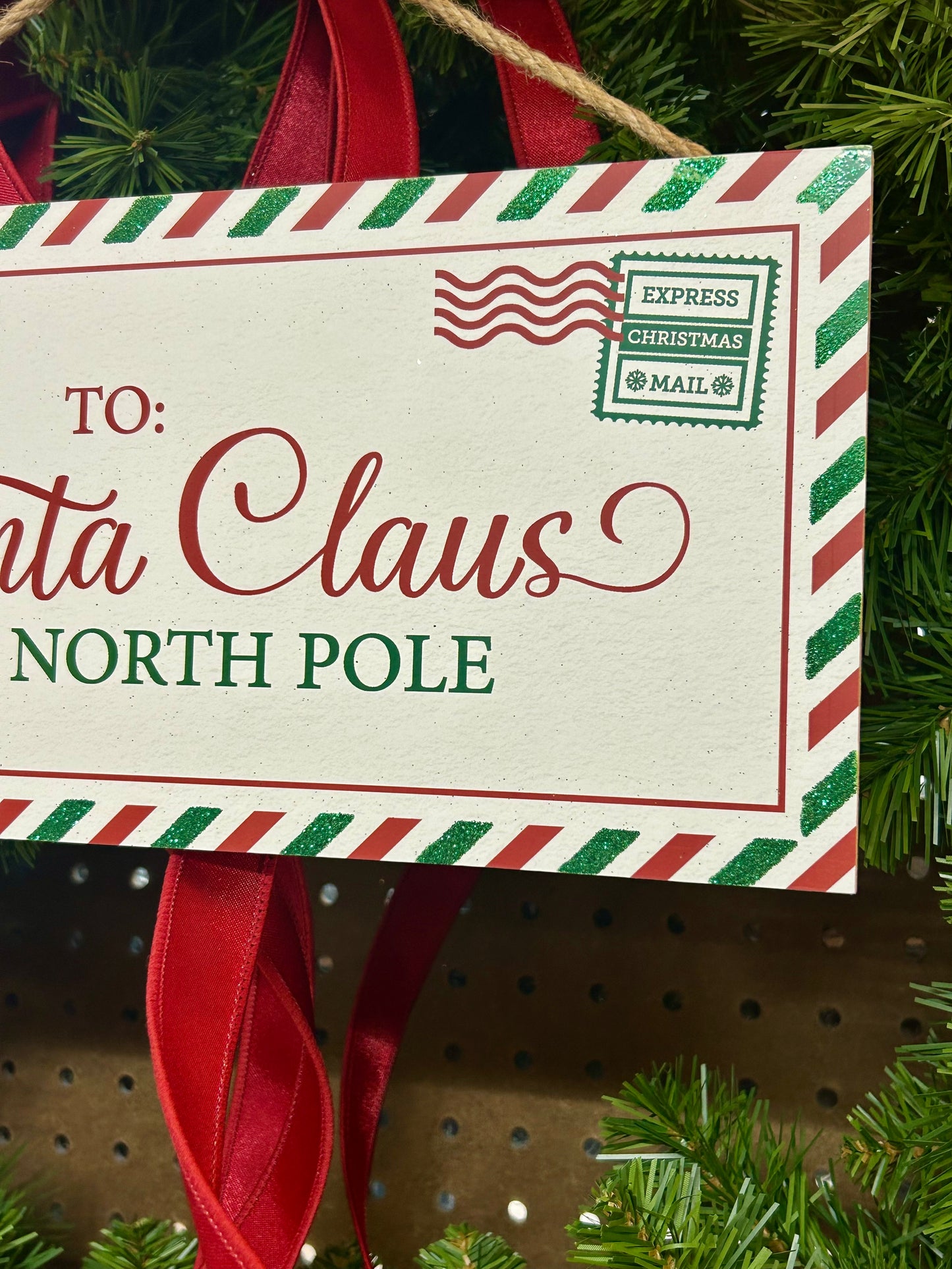 12.5 Inch Glitter Letter To Santa Sign