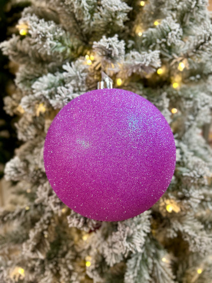 8 Inch Lavender Iridescent Glitter Ornament