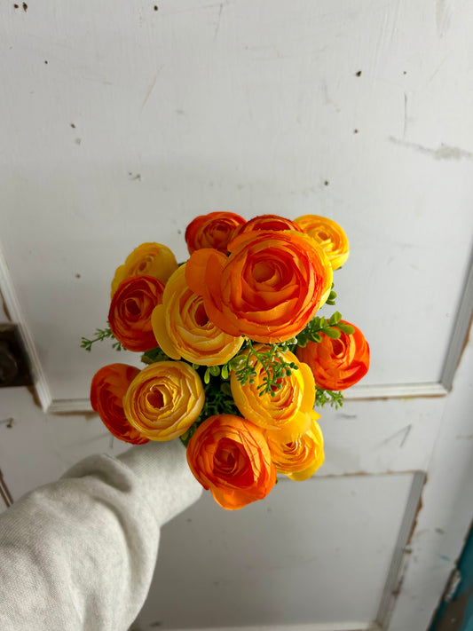 Yellow And Orange Ranunculus Bush