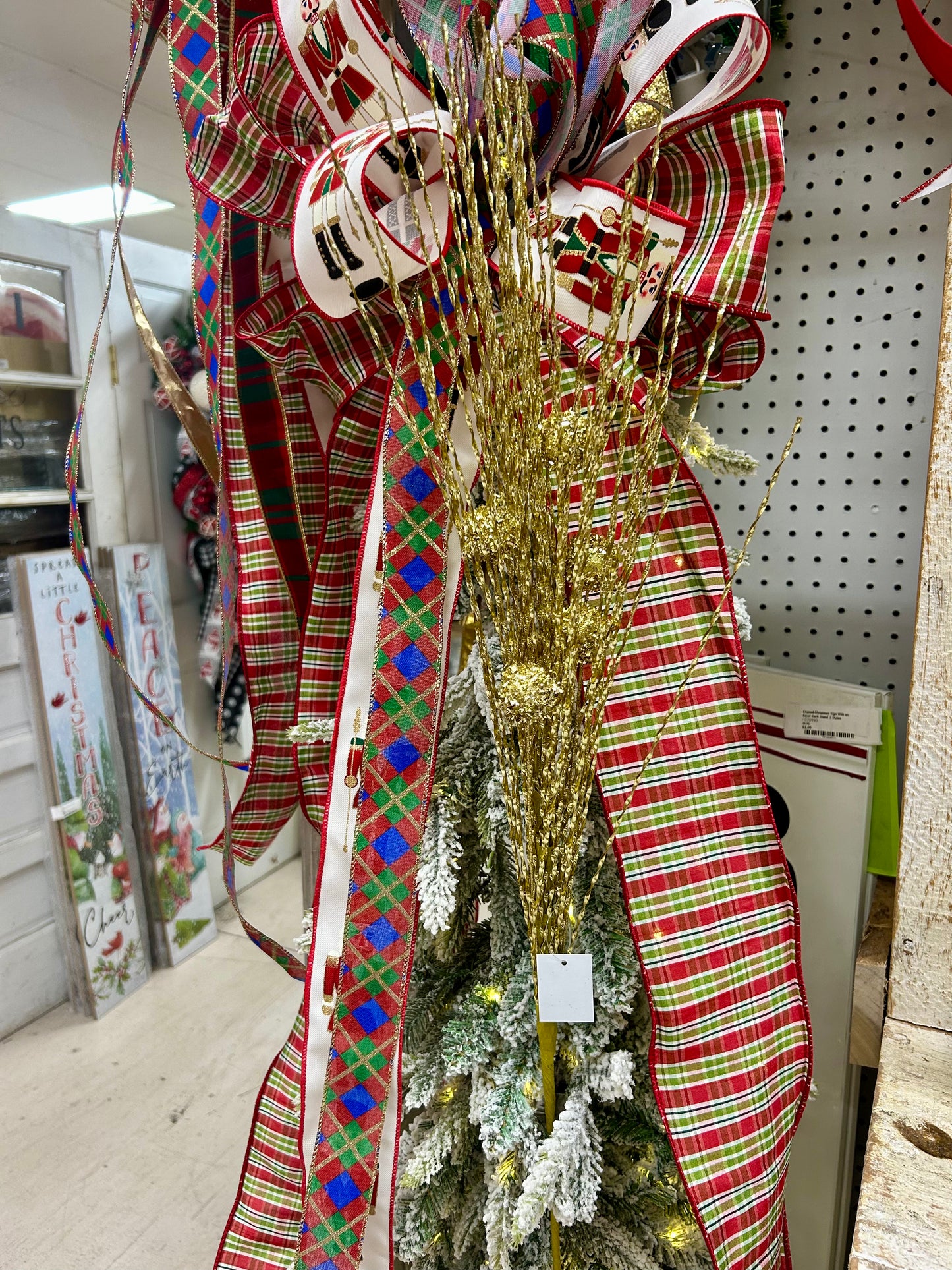 33 Inch Gold Ball Pine Spray