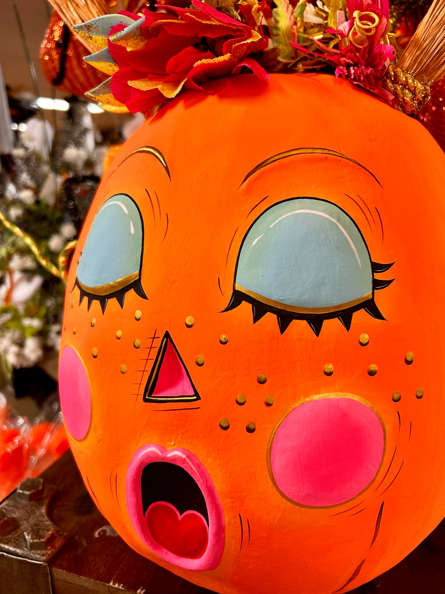 Gossip Gourdy Decorative Pumpkin