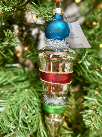 7 Inch Glass Finial Ornament Four Styles