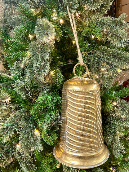 15 Inch Gold Metal Bell Ornament