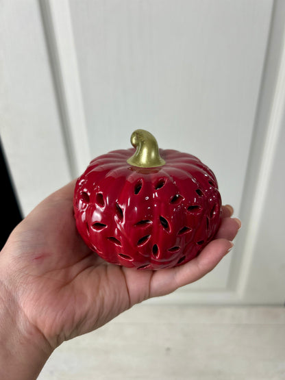 Mini Ceramic Pumpkin Rust