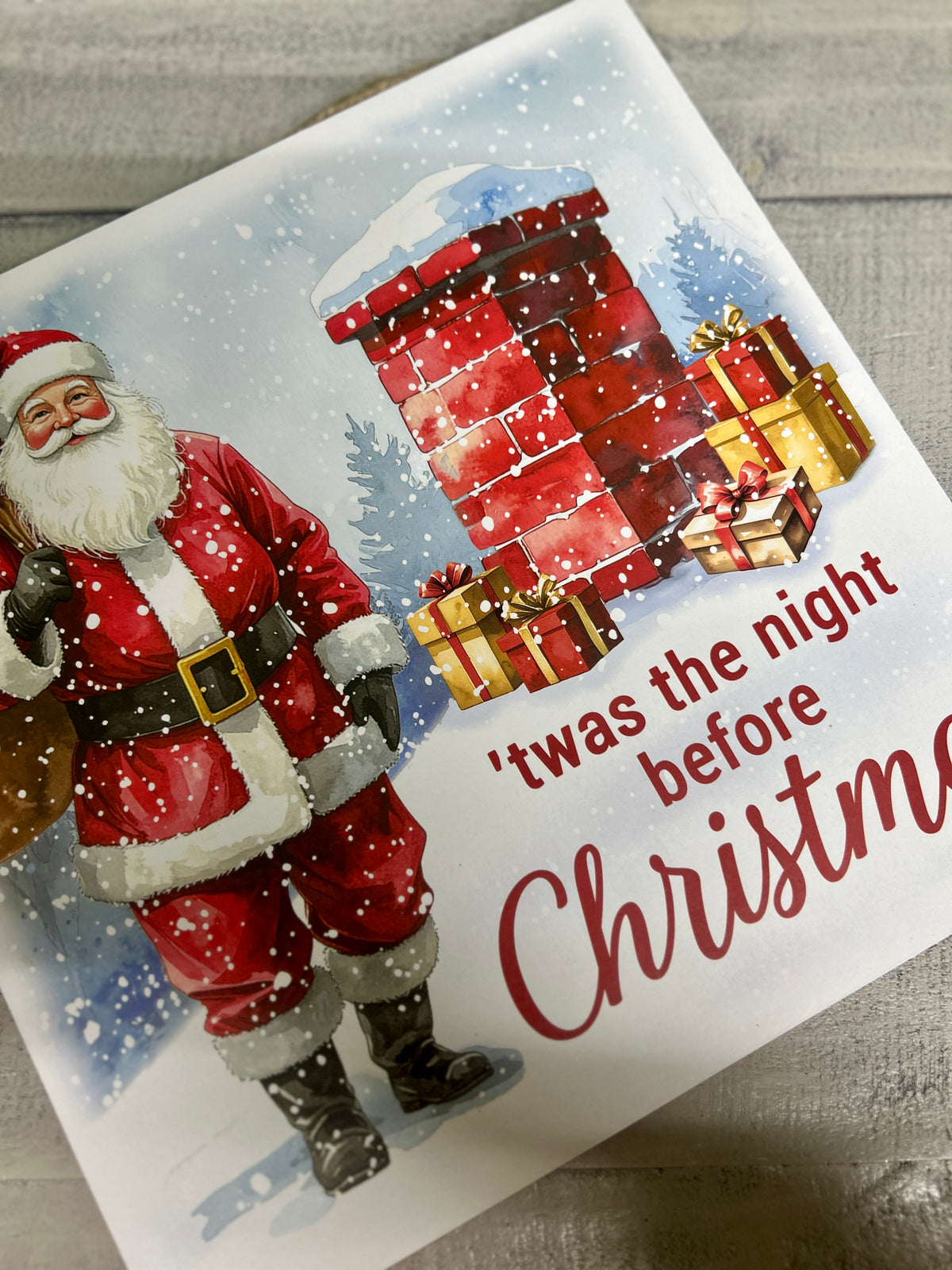10 Inch The Night Before Christmas Square Wood Sign
