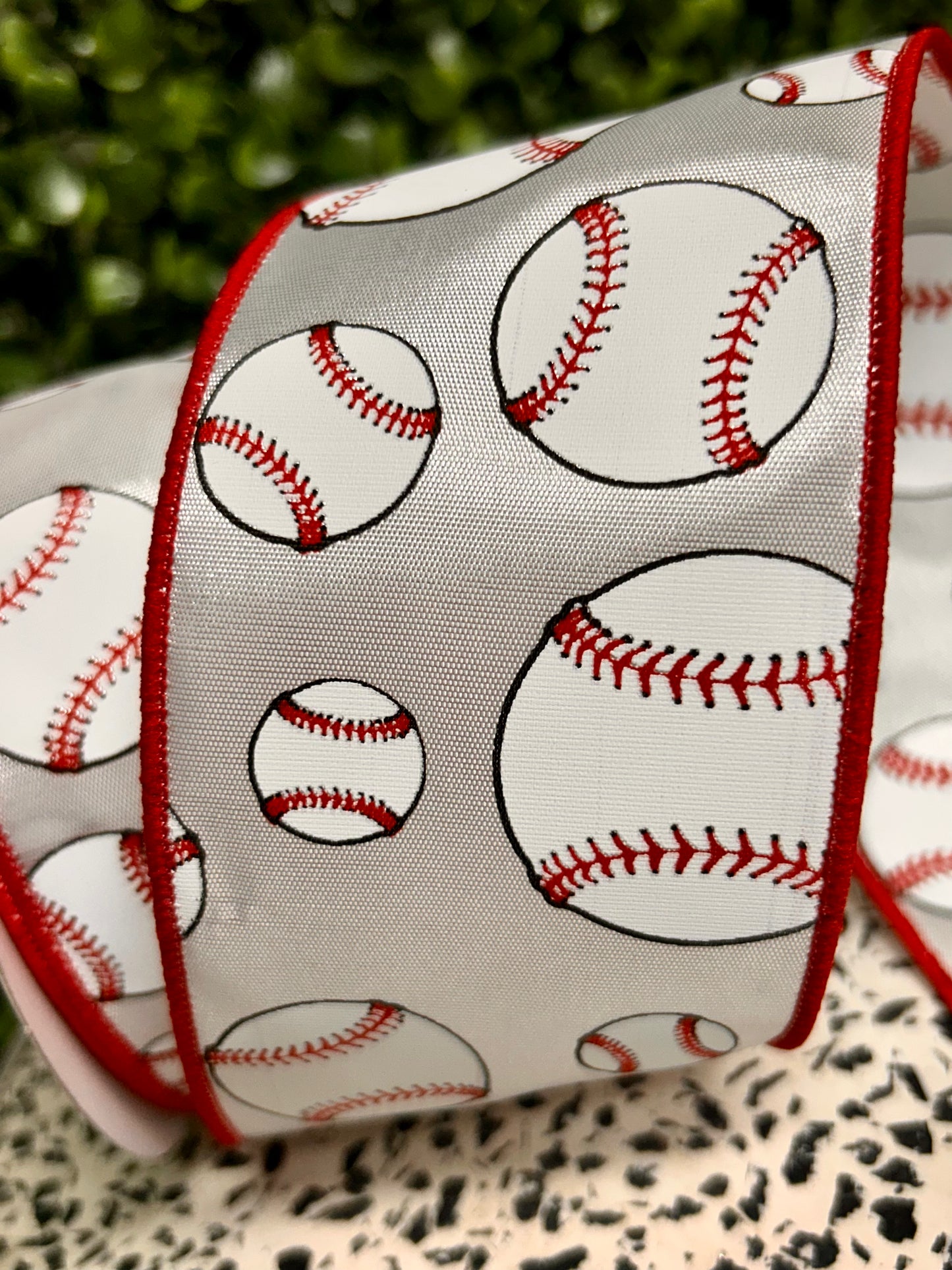 2.5 Inch By 10 Yard Baseball Ribbon