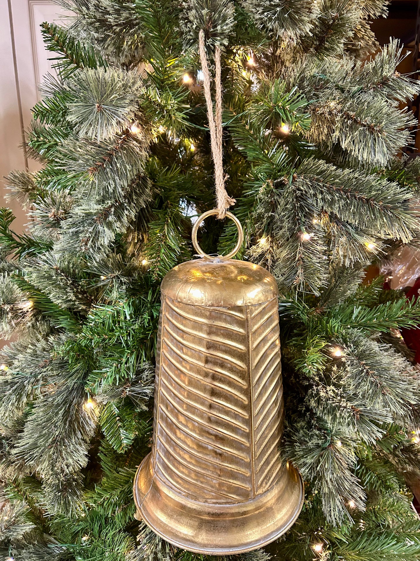 15 Inch Gold Metal Bell Ornament