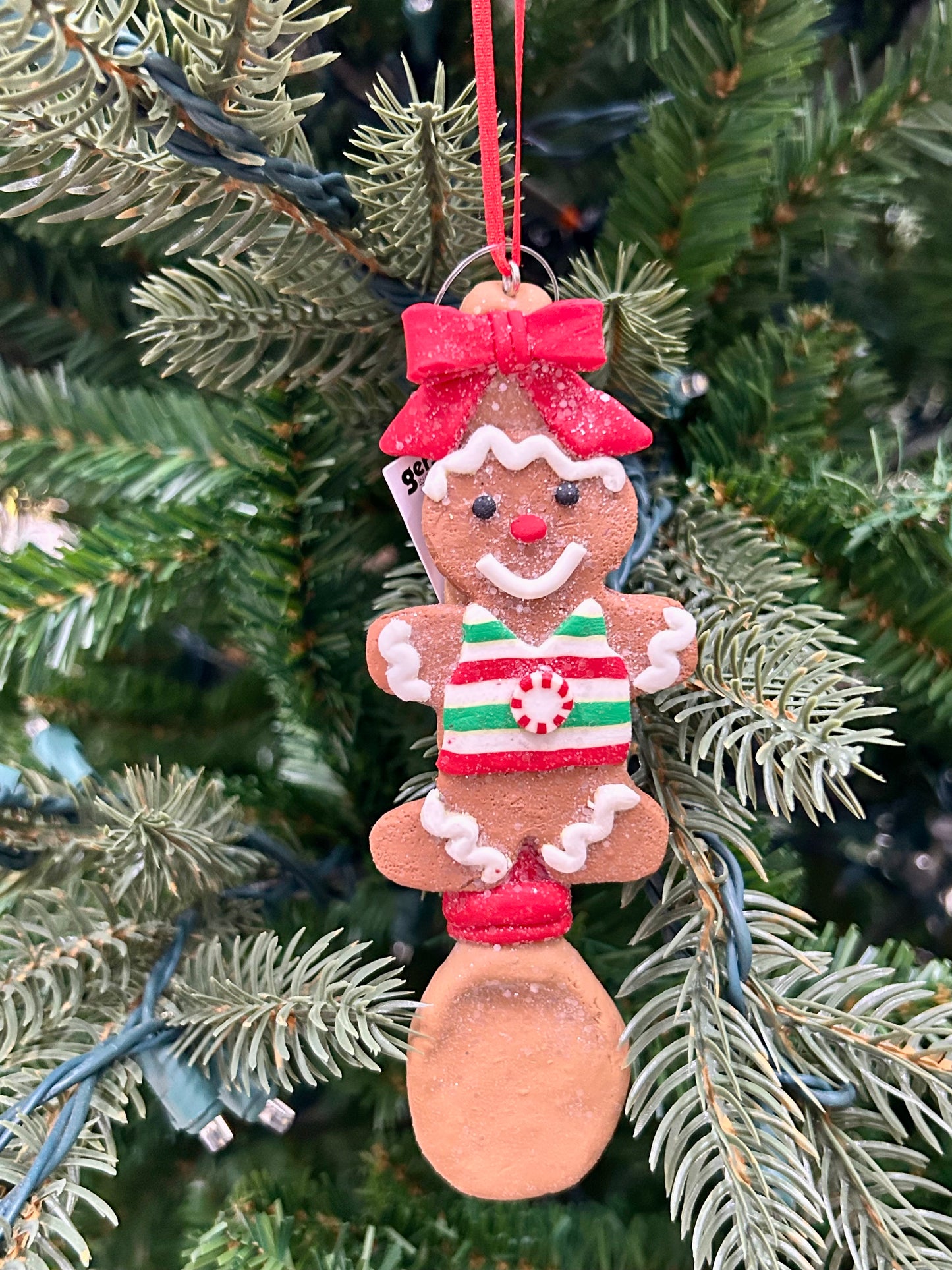 6 Inch Clay Dough Gingerbread Man Utensil Ornament Three Styles