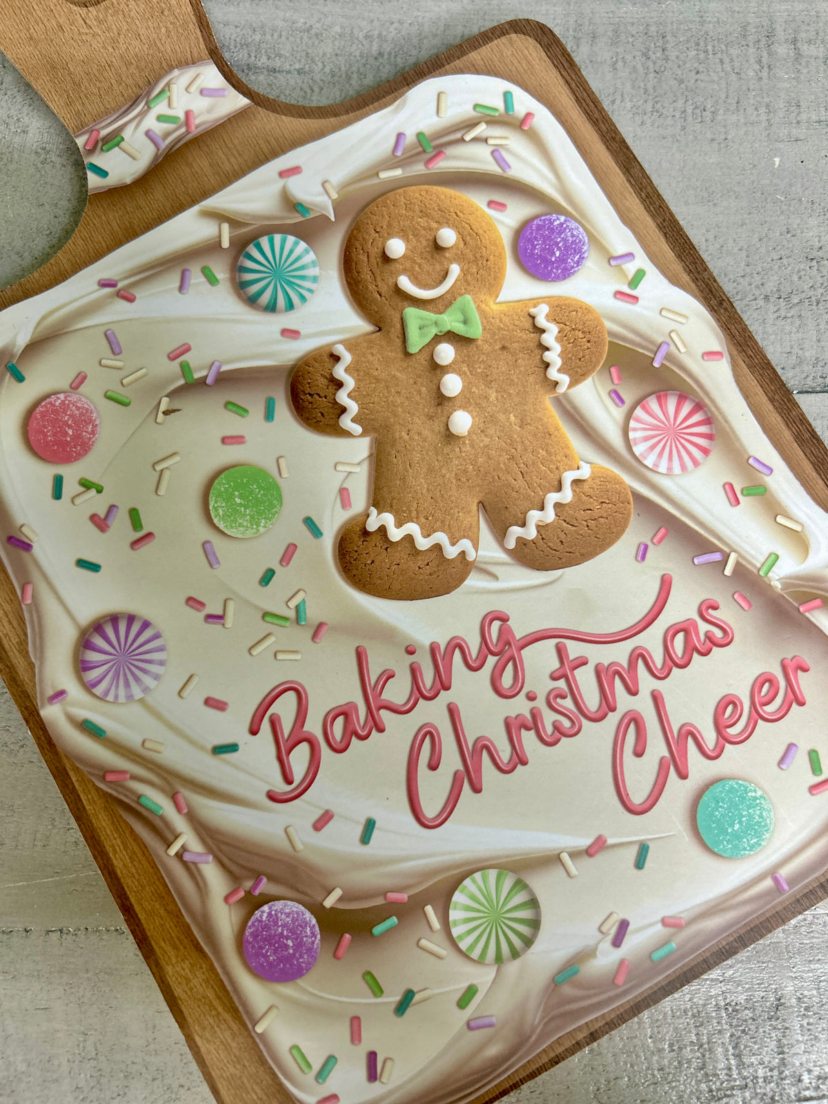 12 Inch Pastel Baking Christmas Cheer Wood Sign