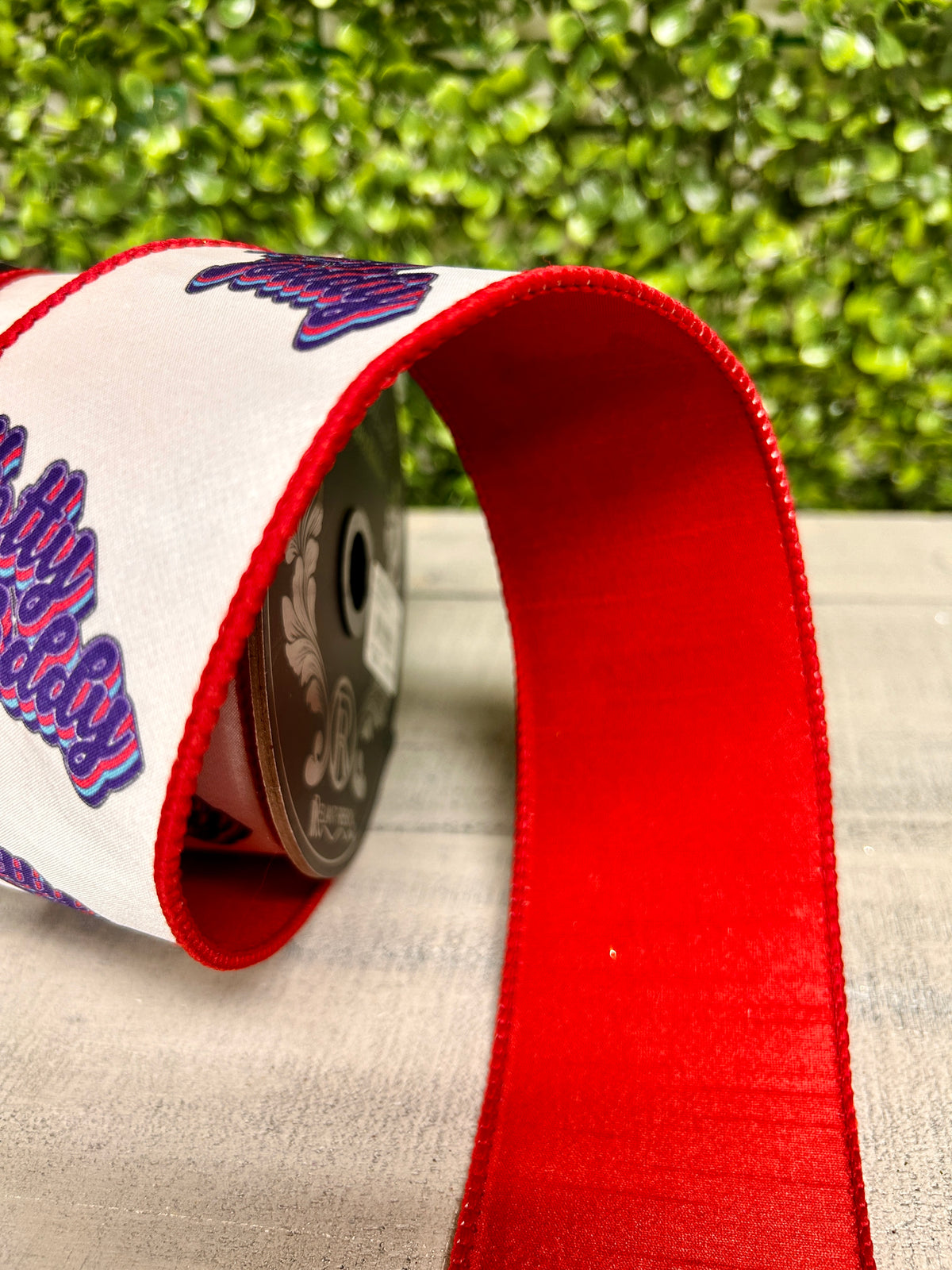 2.5 Inch By 10 Yard Hotty Toddy Fused Dupioni Backed Wired Edge Ribbon