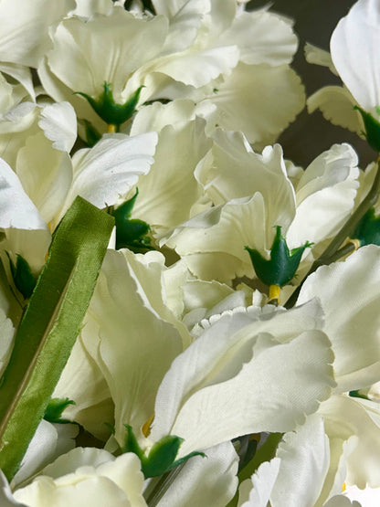 32 Inch White Gladiolas Bush