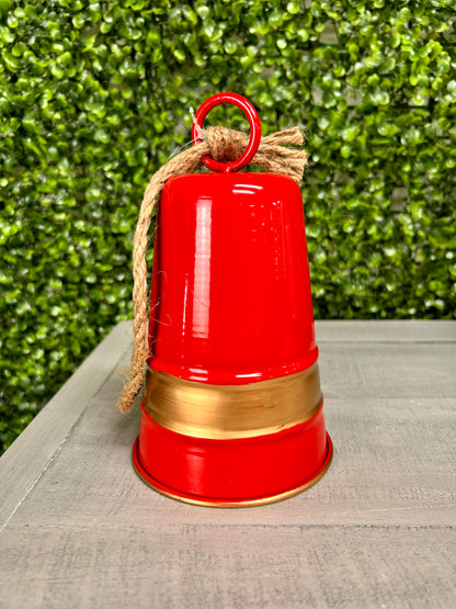 Metal Striped Bell Three Assorted