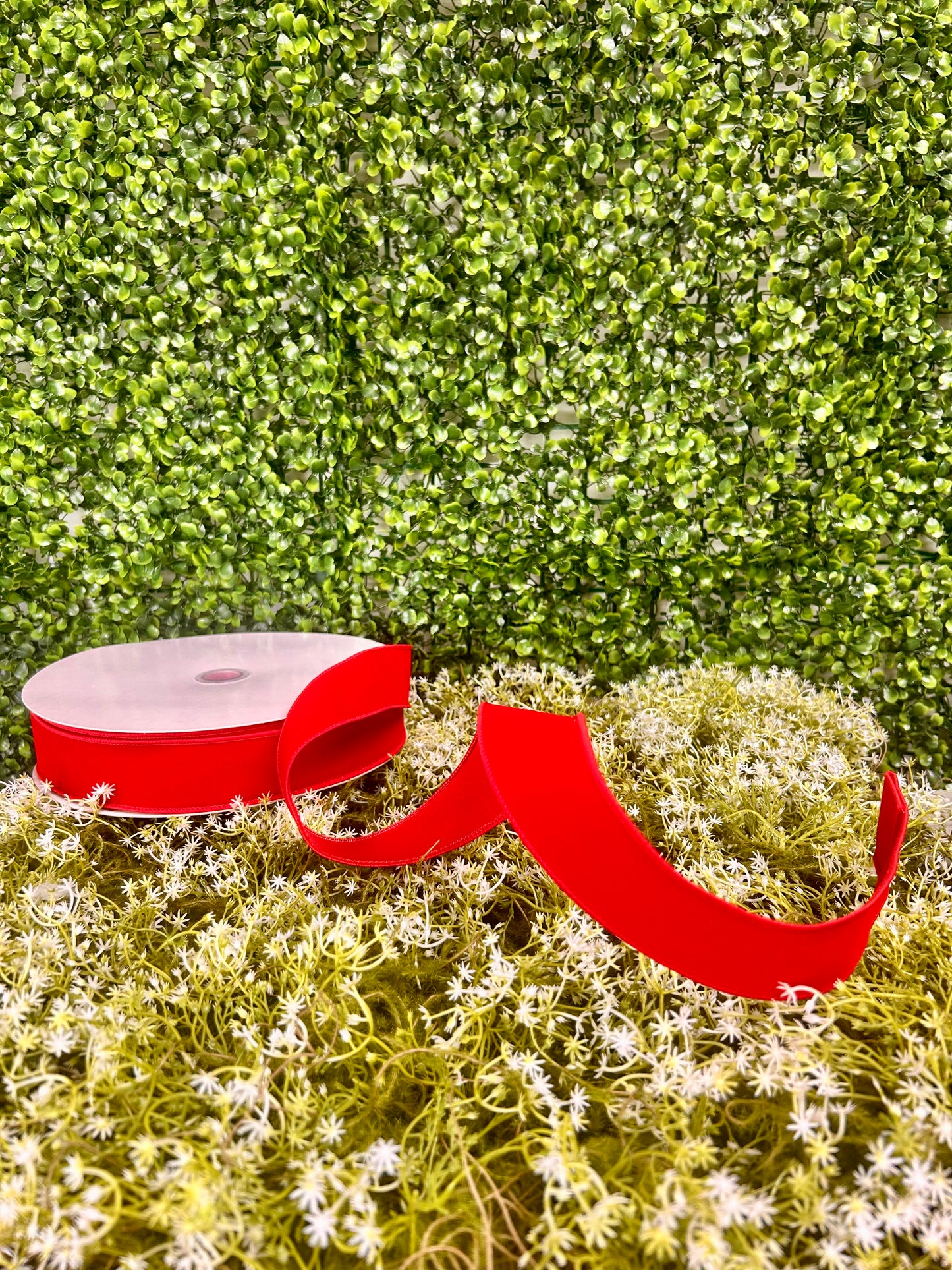1.5 Inch By 10 Yard Red Indoor Velvet Ribbon