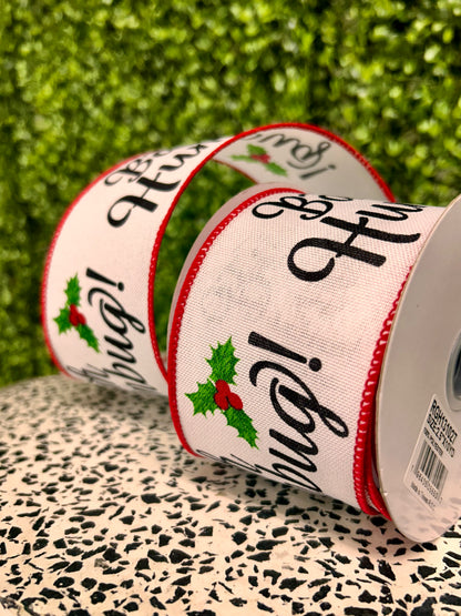 2.5 Inch By 10 Yard Bah Humbug Ribbon