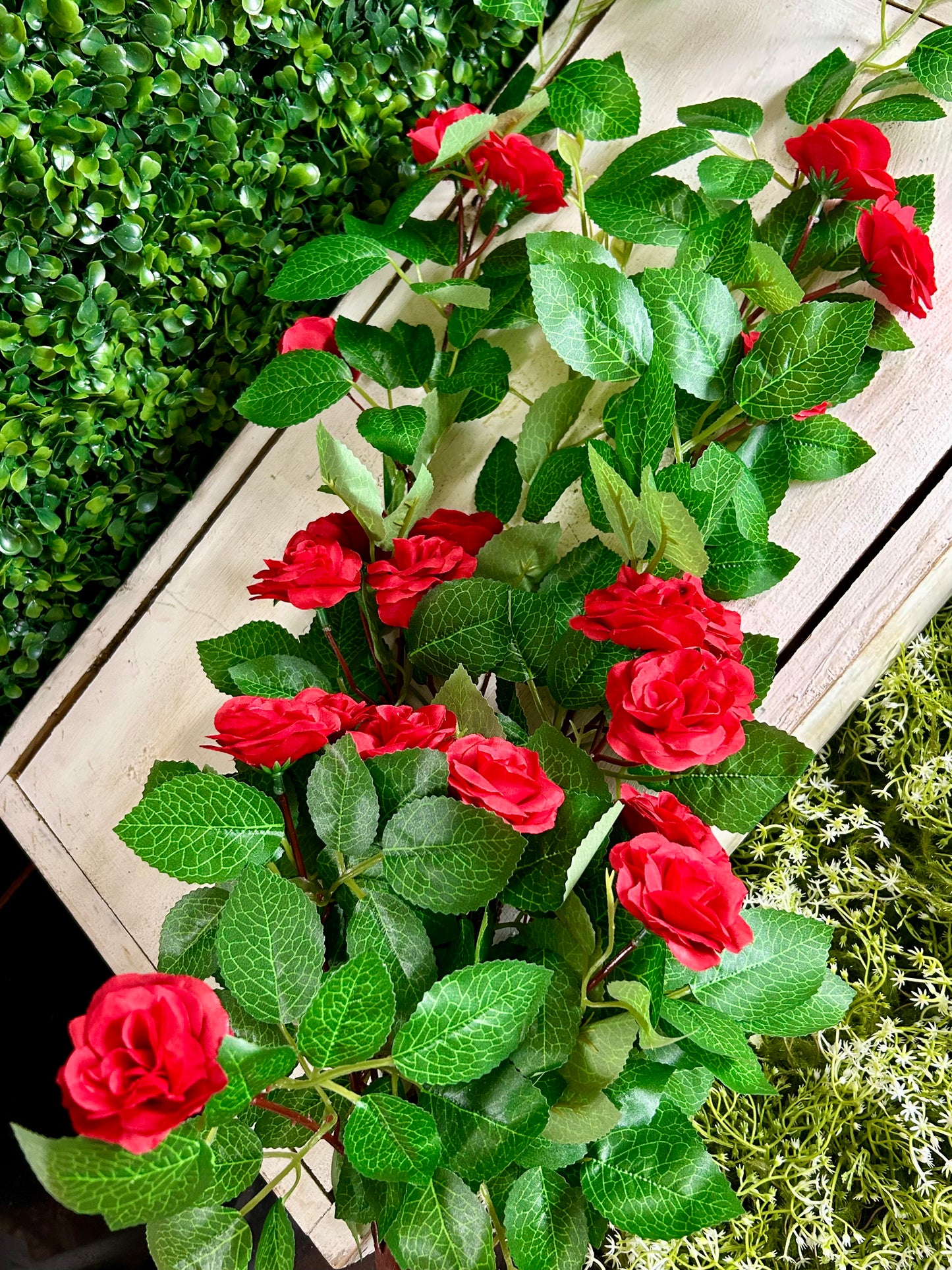 Mini Hanging Roses 34 Inch Red Mini Hanging Rose Vine – TMIGifts