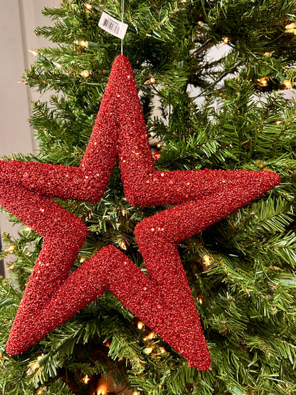 14 Inch Red Star Ornament