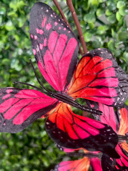 42 Inch Hot Pink Butterfly Spray
