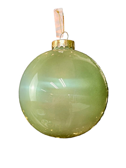 6 Inch Sage Green Lacquer Ornament Ball