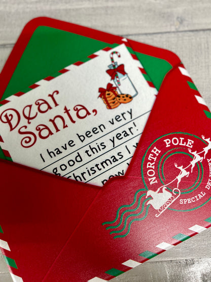 11.25 Inch Dear Santa Open Envelope Metal Sign