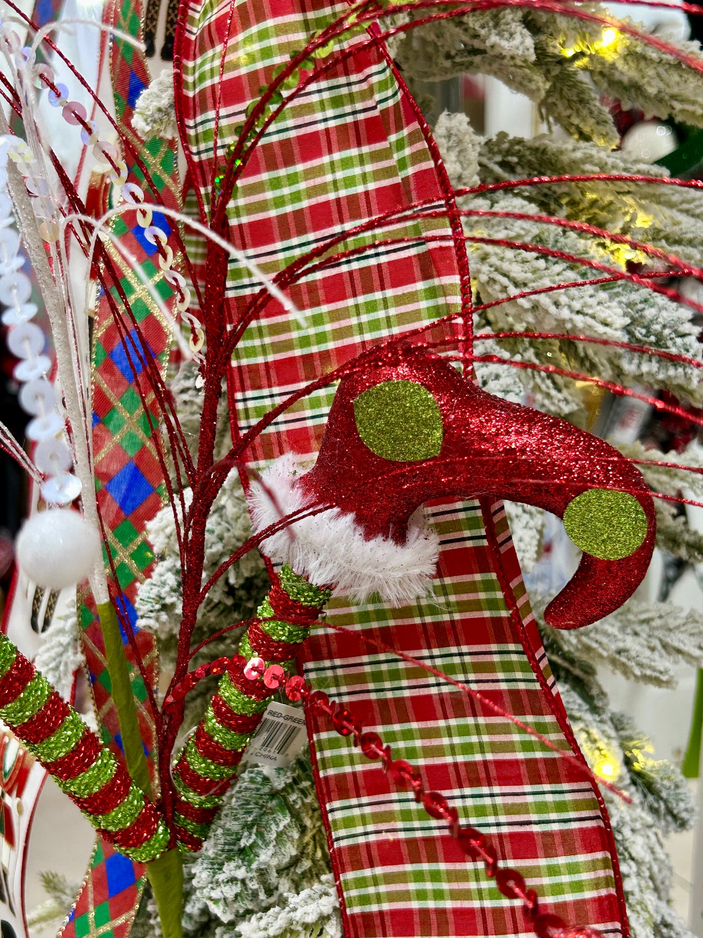 29.5 Inch Red And Green Elf Leg Spray