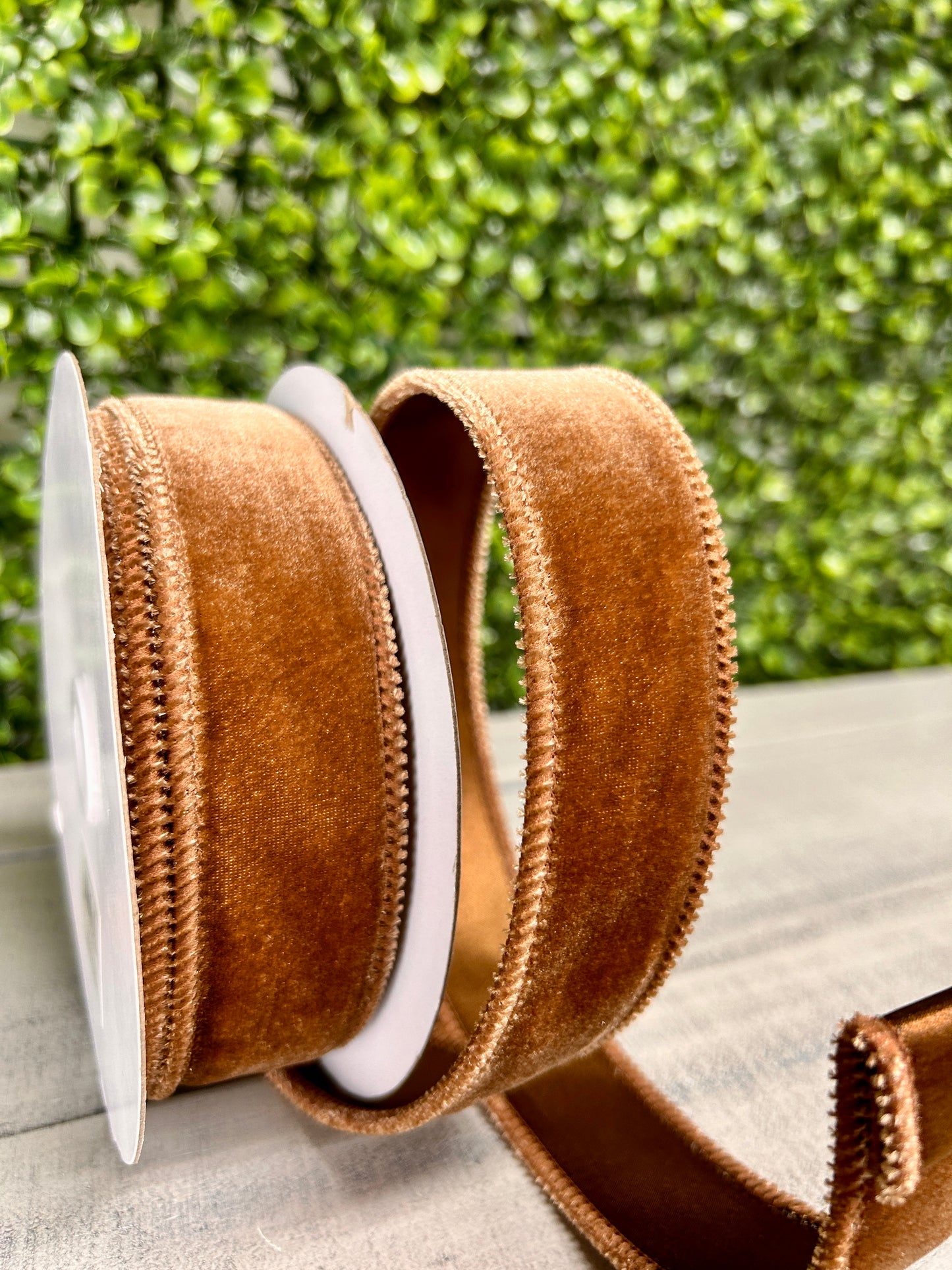 1.5 Inch By 10 Yard Chocolate Deluxe Velvet With Satin Backing Ribbon