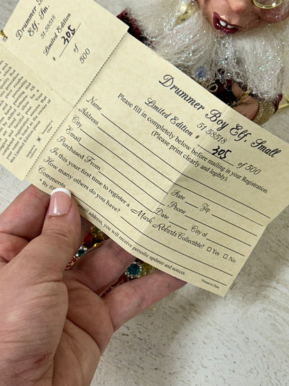 Mark Roberts Small 11 Inch Drummer Boy Elf