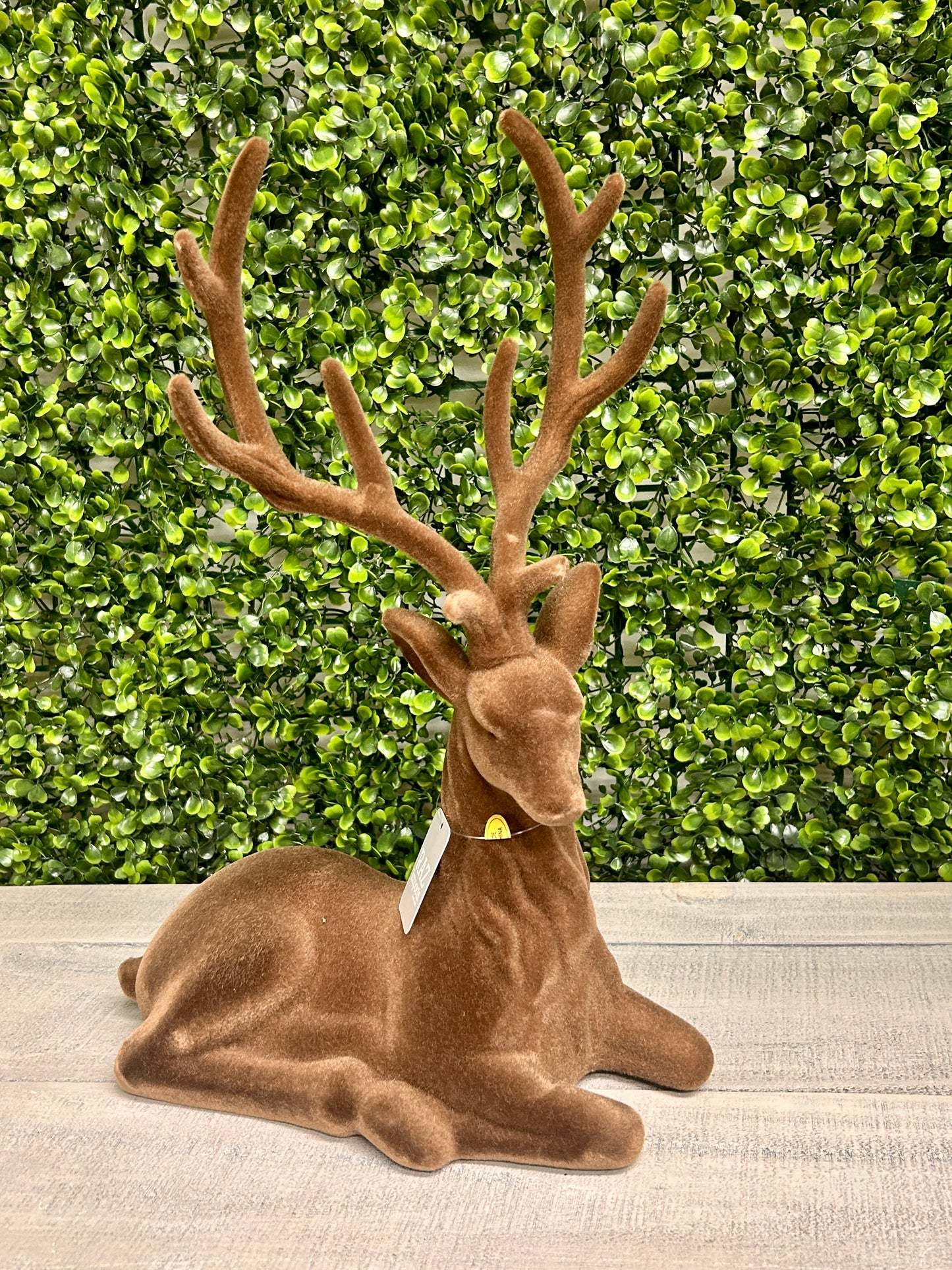 21 Inch Brown Flocked Deer Two Styles