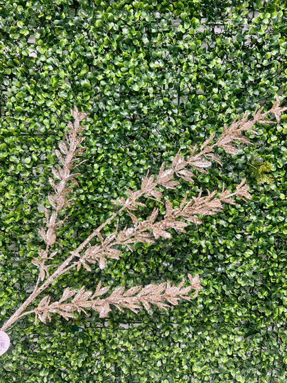 28.5 Inch Champagne Glittered Rosemary Spray
