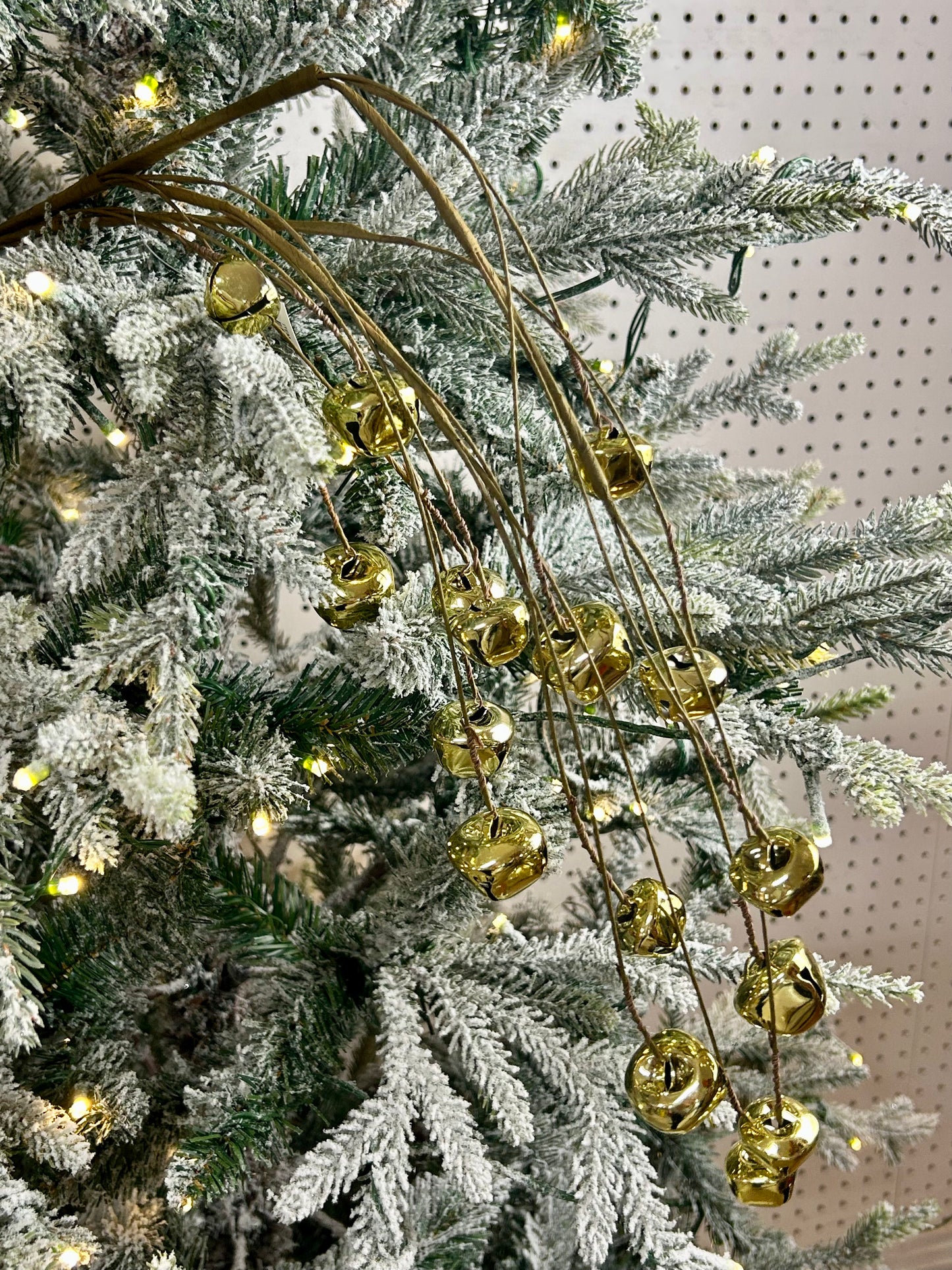 34 Inch Shiny Gold Jingle Bell Hanging Spray