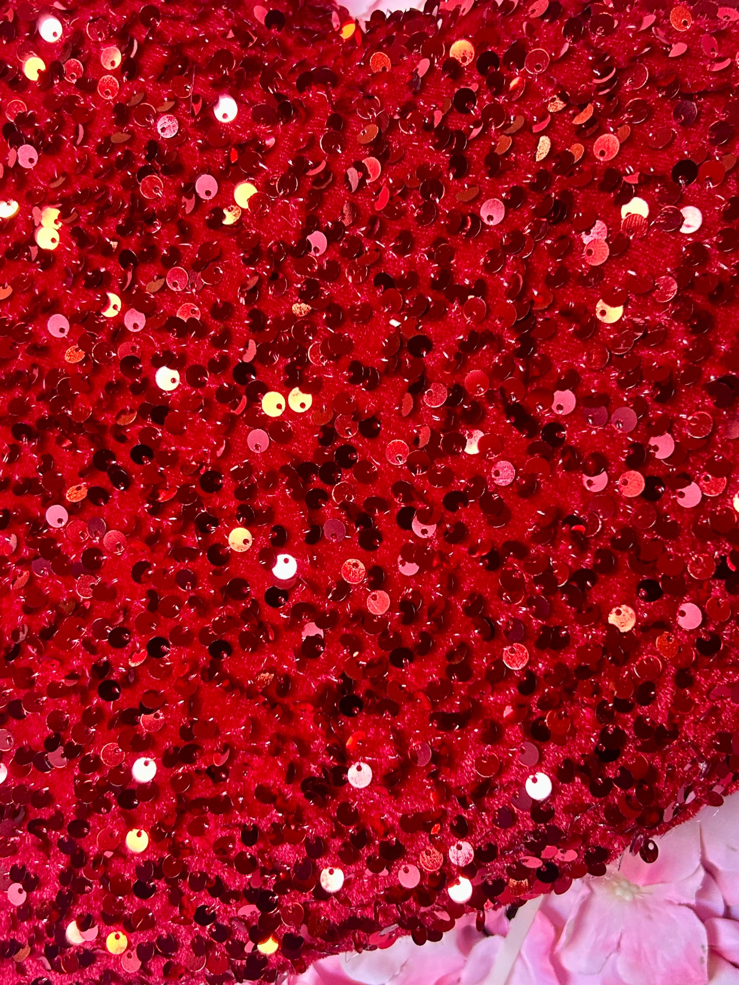 34 Inch Red Sequin Heart Pick