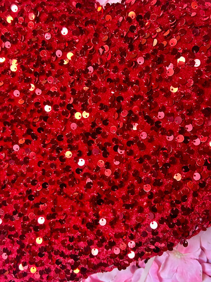 34 Inch Red Sequin Heart Pick