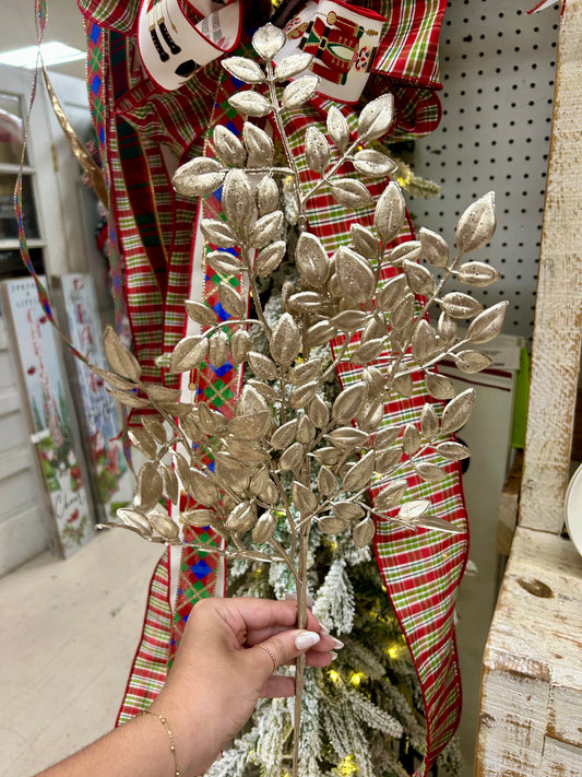 24 Inch Champagne Mini Leaf Spray