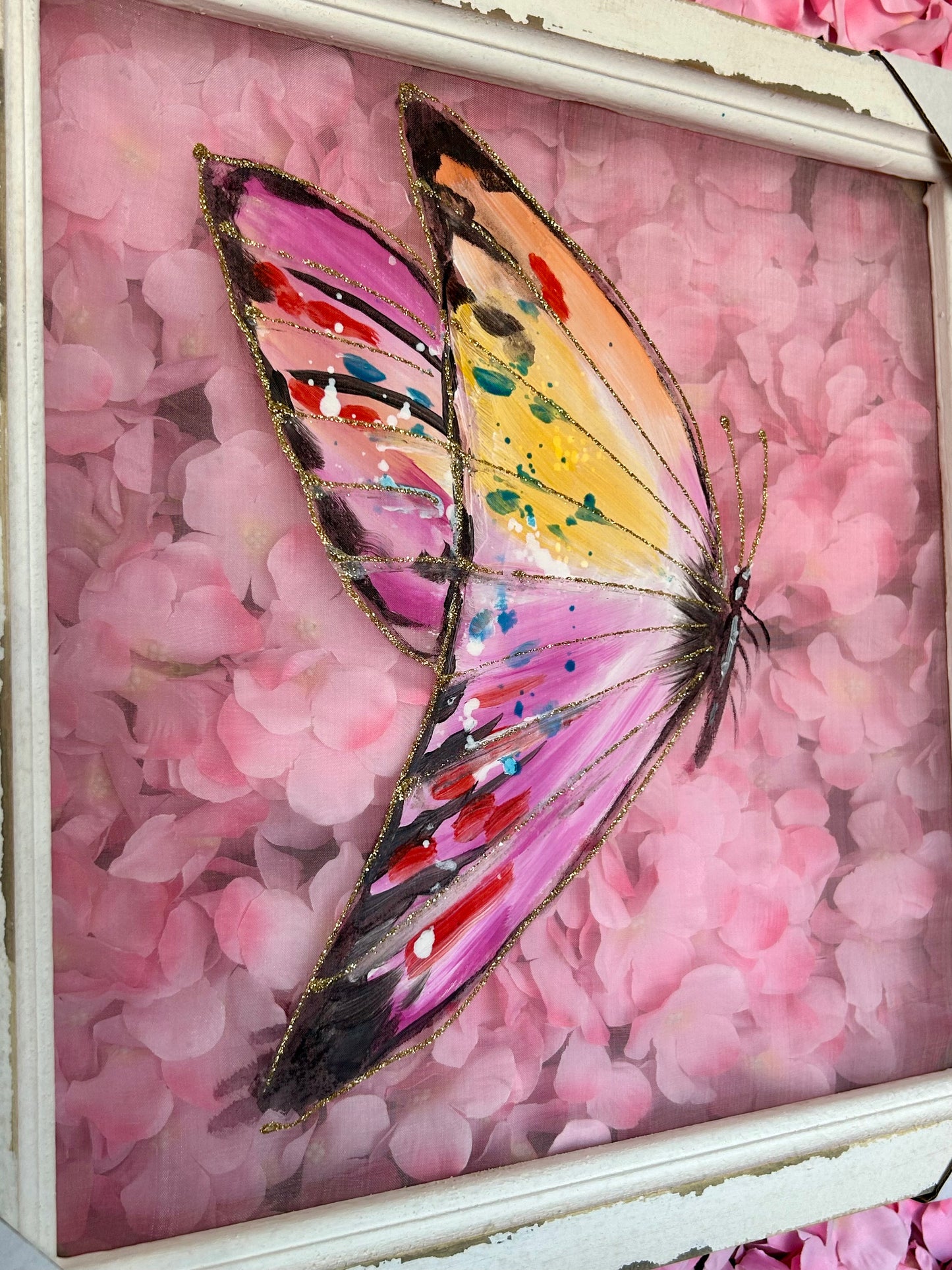16 X 16 Inch Painted Butterfly Screen Four Styles