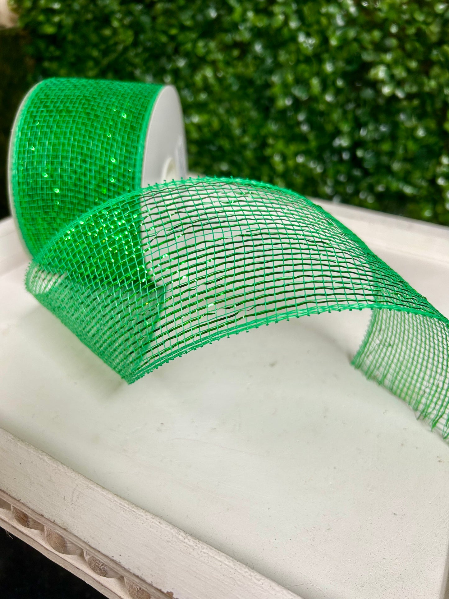 3 Inch By 20 Yards Designer Netting Kelly Green With Emerald Glamour