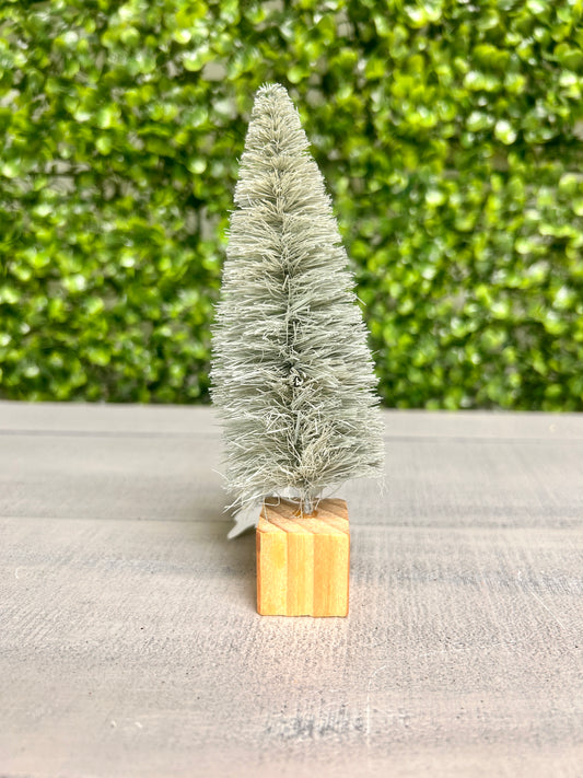 6 Inch Sage Green Bottle Brush Tree