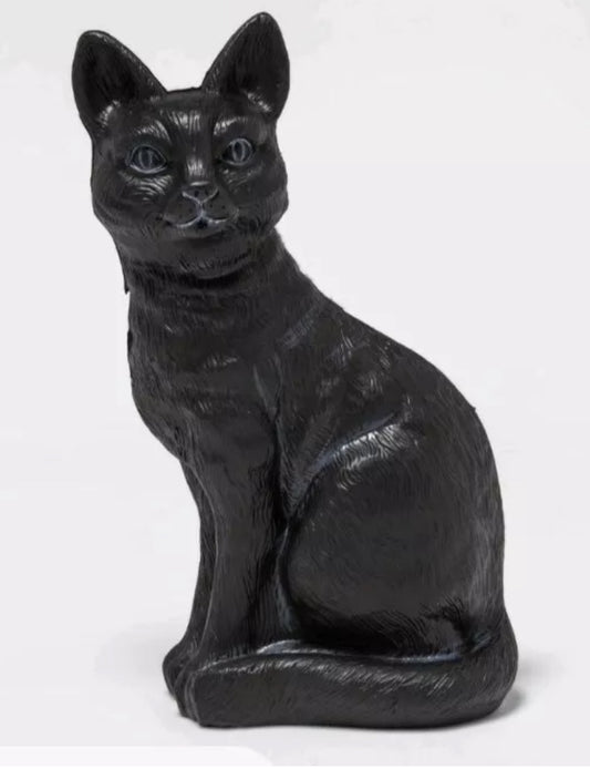 Halloween Hyde and Eek Boutique Decorative Sculpture Black Plastic Cat