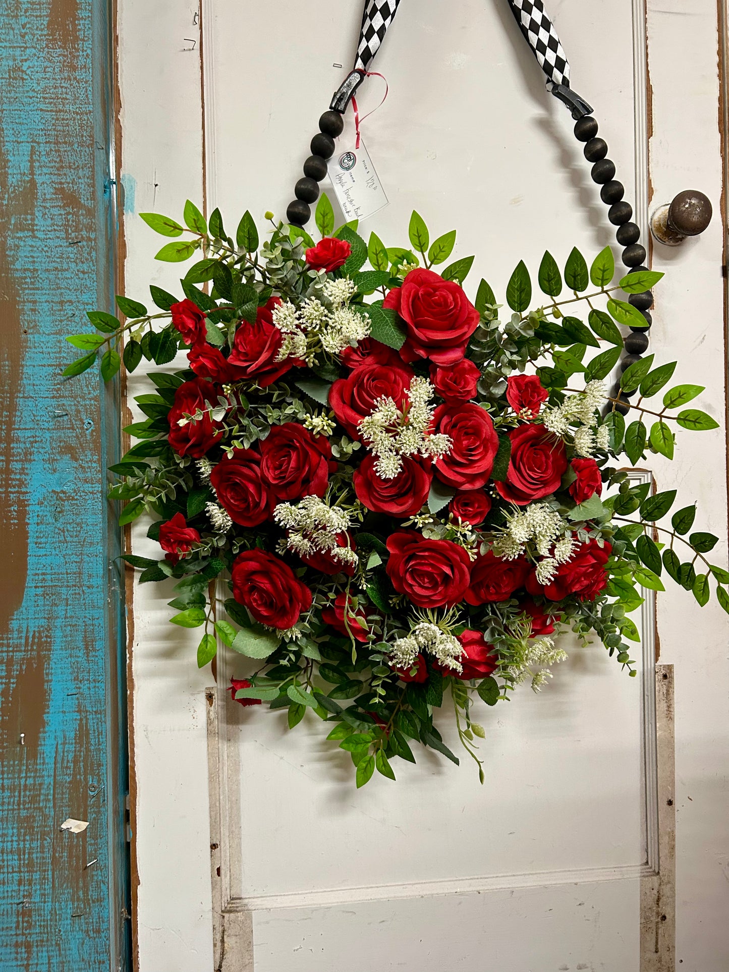 Beaded Horseshoe Wreath Made By Angela With Barrel Of Wreath Designs