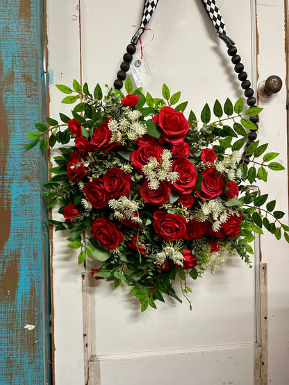 Beaded Horseshoe Wreath Made By Angela With Barrel Of Wreath Designs