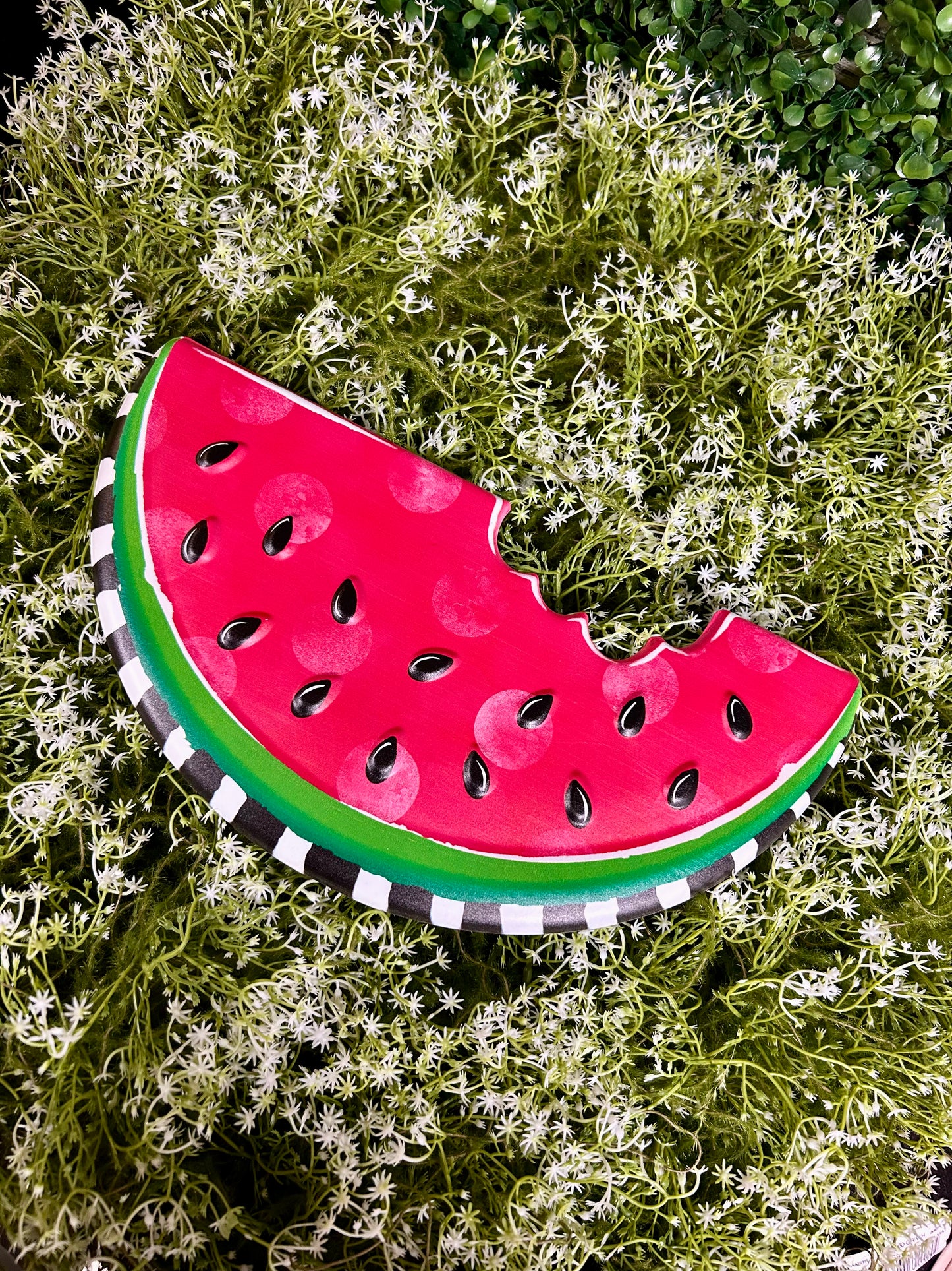 12 Inch Embossed Polka Dot Watermelon Sign
